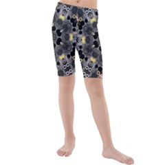 Abstract Geometric Kaleidoscope Kids  Mid Length Swim Shorts by alllovelyideas