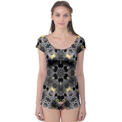 Abstract Geometric Kaleidoscope Boyleg Leotard  by alllovelyideas