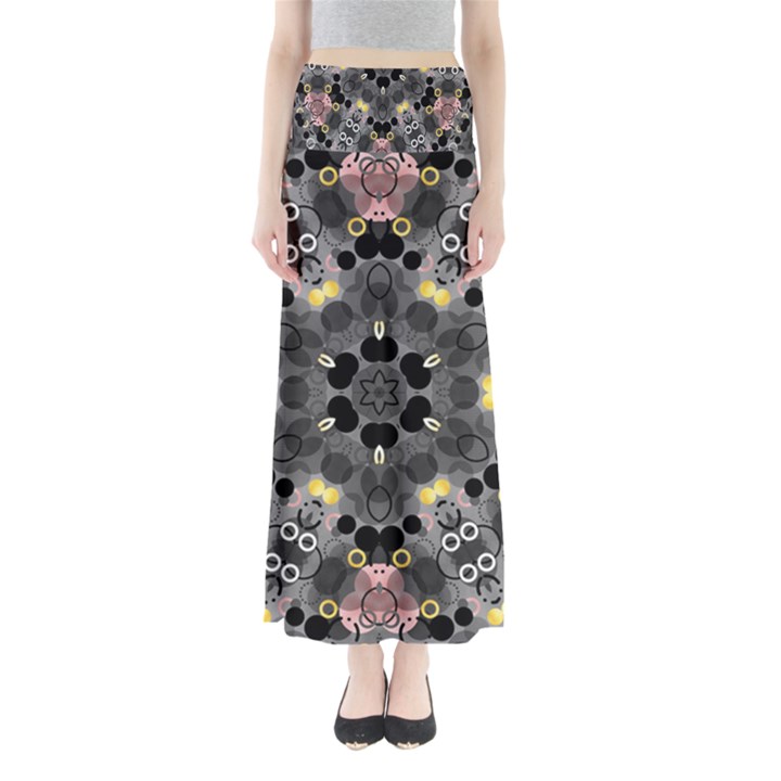 Abstract Geometric Kaleidoscope Full Length Maxi Skirt