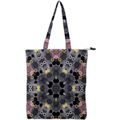 Abstract Geometric Kaleidoscope Double Zip Up Tote Bag