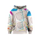 Pastel abstract pattern with beige, coffee color strap Kids  Pullover Hoodie View1