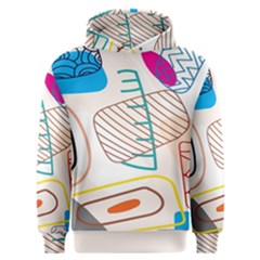 Pastel Abstract Pattern With Beige, Coffee Color Strap Men s Overhead Hoodie