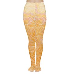 Flowers Pattern Orange Yellow Tights by alllovelyideas