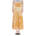 Flowers Pattern Orange Yellow Full Length Maxi Skirt View1