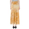 Flowers Pattern Orange Yellow Full Length Maxi Skirt View2