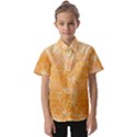 Flowers Pattern Orange Yellow Kids  Short Sleeve Shirt View1