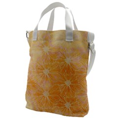 Flowers Pattern Orange Yellow Canvas Messenger Bag by alllovelyideas