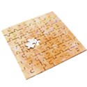 Flowers Pattern Orange Yellow Wooden Puzzle Square View3