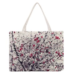 Berries In Winter, Fruits In Vintage Style Photography Zipper Medium Tote Bag