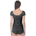 Mandala Vert Noir Pattern Boyleg Leotard  View2