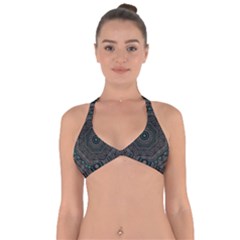 Mandala Vert Noir Pattern Halter Neck Bikini Top by alllovelyideas