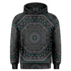 Mandala Vert Noir Pattern Men s Overhead Hoodie by alllovelyideas