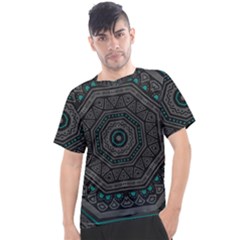 Mandala Vert Noir Pattern Men s Sport Top by alllovelyideas