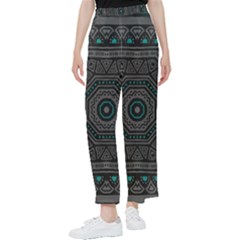 Mandala Vert Noir Pattern Women s Pants 