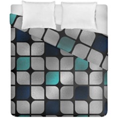 Pattern Abstrat Geometric Blue Grey Duvet Cover Double Side (california King Size) by alllovelyideas