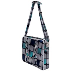 Pattern Abstrat Geometric Blue Grey Cross Body Office Bag by alllovelyideas