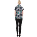 Pattern Abstrat Geometric Blue Grey Women s Button Up Vest View2