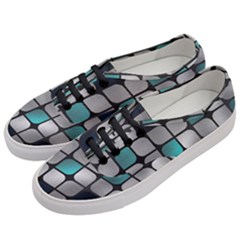 Pattern Abstrat Geometric Blue Grey Women s Classic Low Top Sneakers by alllovelyideas