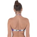 Multicolored Abstract Print Halter Bandeau Bikini Top View2