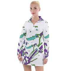 Multicolored Abstract Print Women s Long Sleeve Casual Dress by dflcprintsclothing