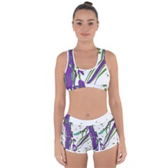 Multicolored Abstract Print Racerback Boyleg Bikini Set by dflcprintsclothing