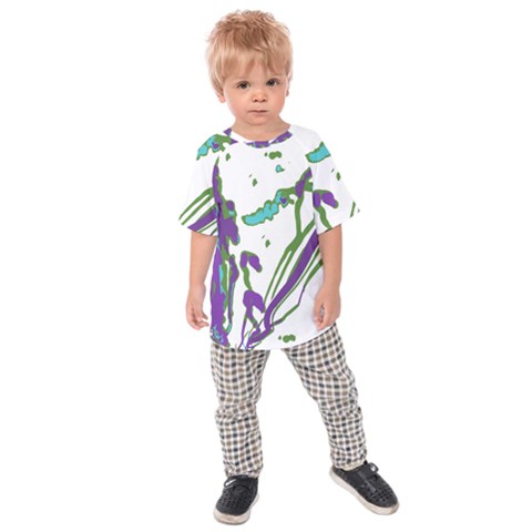 Multicolored Abstract Print Kids  Raglan Tee by dflcprintsclothing