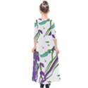 Multicolored Abstract Print Kids  Quarter Sleeve Maxi Dress View2