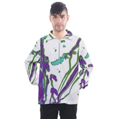 Multicolored Abstract Print Men s Half Zip Pullover by dflcprintsclothing