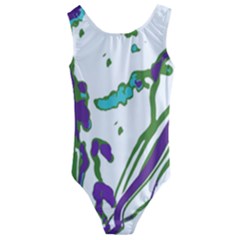 Multicolored Abstract Print Kids  Cut-out Back One Piece Swimsuit by dflcprintsclothing