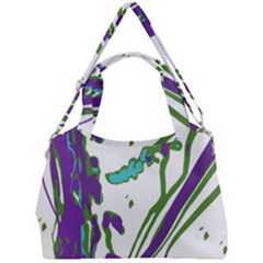 Multicolored Abstract Print Double Compartment Shoulder Bag by dflcprintsclothing