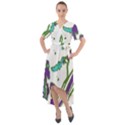 Multicolored Abstract Print Front Wrap High Low Dress View1