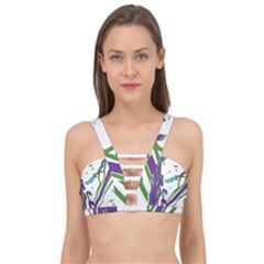 Multicolored Abstract Print Cage Up Bikini Top by dflcprintsclothing