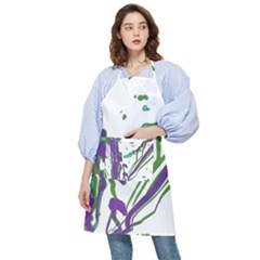 Multicolored Abstract Print Pocket Apron by dflcprintsclothing