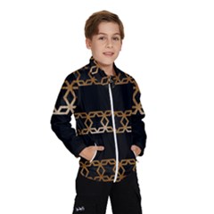 Pattern Geometric Gold Black Kids  Windbreaker by alllovelyideas