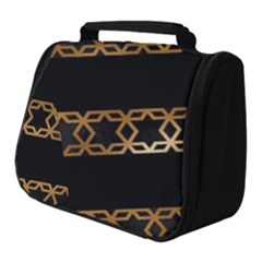 Pattern Geometric Gold Black Full Print Travel Pouch (small) by alllovelyideas