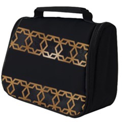 Pattern Geometric Gold Black Full Print Travel Pouch (big) by alllovelyideas