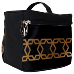 Pattern Geometric Gold Black Make Up Travel Bag (big) by alllovelyideas