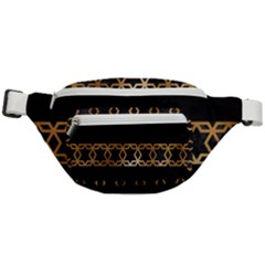 Pattern Geometric Gold Black Fanny Pack