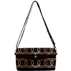 Pattern Geometric Gold Black Removable Strap Clutch Bag by alllovelyideas