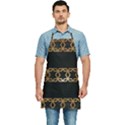 Pattern Geometric Gold Black Kitchen Apron View1