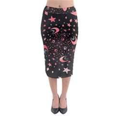 Pattern Lune Étoile Profondeur Midi Pencil Skirt by alllovelyideas