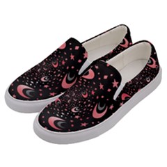 Pattern Lune Étoile Profondeur Men s Canvas Slip Ons by alllovelyideas