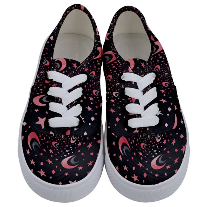 Pattern Lune étoile Profondeur Kids  Classic Low Top Sneakers