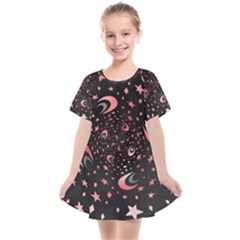 Pattern Lune Étoile Profondeur Kids  Smock Dress by alllovelyideas