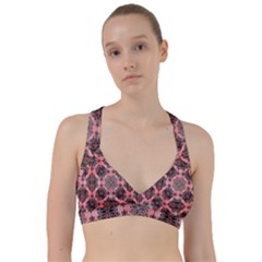 Pattern Rouge Noir Sweetheart Sports Bra