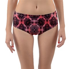 Pattern Rouge Noir Reversible Mid-waist Bikini Bottoms by alllovelyideas