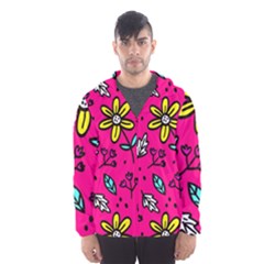 Flowers-flashy Men s Hooded Windbreaker by alllovelyideas