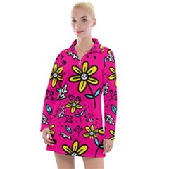 Flowers-flashy Women s Long Sleeve Casual Dress by alllovelyideas