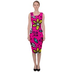 Flowers-flashy Sleeveless Pencil Dress by alllovelyideas