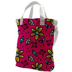 Flowers-flashy Canvas Messenger Bag by alllovelyideas